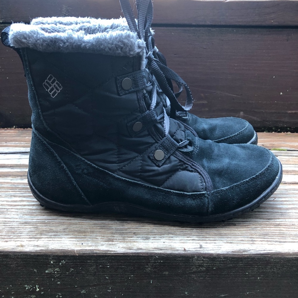 Columbia winter snow boots minx black 7.5